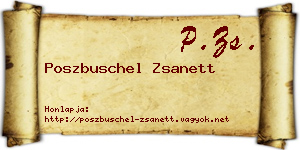 Poszbuschel Zsanett névjegykártya